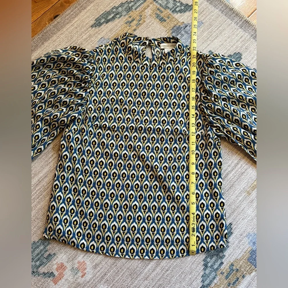 EUC - cupcakes & cashmere Graphic, Art Deco Print Blouse - Picture 7 of 13